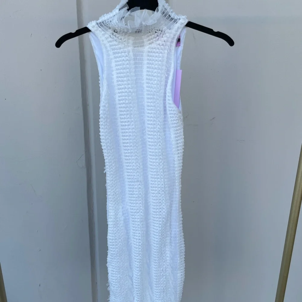 Roberta Einer lace white MIDI dress size 0 NWT